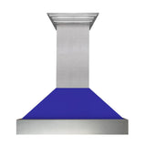 36" Ducted Fingerprint Resistant Stainless Steel Range Hood with Blue Matte Shell (8654BM-36)