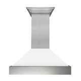 48" Ducted Fingerprint Resistant Stainless Steel Range Hood with White Matte Shell (8654WM-48)