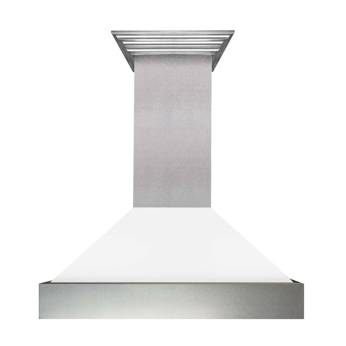 30" Ducted Fingerprint Resistant Stainless Steel Range Hood with White Matte Shell (8654WM-30)