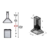 ZLINE 42 Inch Ducted Island Mount Range Hood in Stainless Steel (697i)