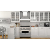 ZLINE 30" Professional Convertible Vent Wall Mount Range Hood in Stainless Steel with Crown Molding (587CRN-30)