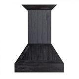 ZLINE 36 in. Shiplap Wooden Wall Mount Range Hood in Rustic Dark Finish - Includes Motor (349DD-36)