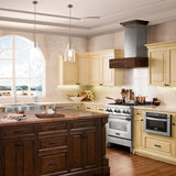 ZLINE 30 in. Convertible Designer Series Wooden Wall Mount Range Hood in Butcher Block (681W-30)