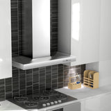 ZLINE 42" Convertible Vent Wall Mount Range Hood in Stainless Steel with Crown Molding (KECRN-42)