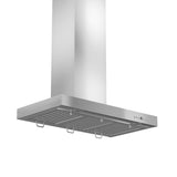 ZLINE 36" Convertible Vent Wall Mount Range Hood in Stainless Steel with Crown Molding (KECRN-36)