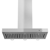 ZLINE 36" Convertible Vent Wall Mount Range Hood in Stainless Steel with Crown Molding (KECRN-36)