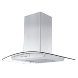 ZLINE 36" Convertible Vent Wall Mount Range Hood in Stainless Steel & Glass (KZ-36)