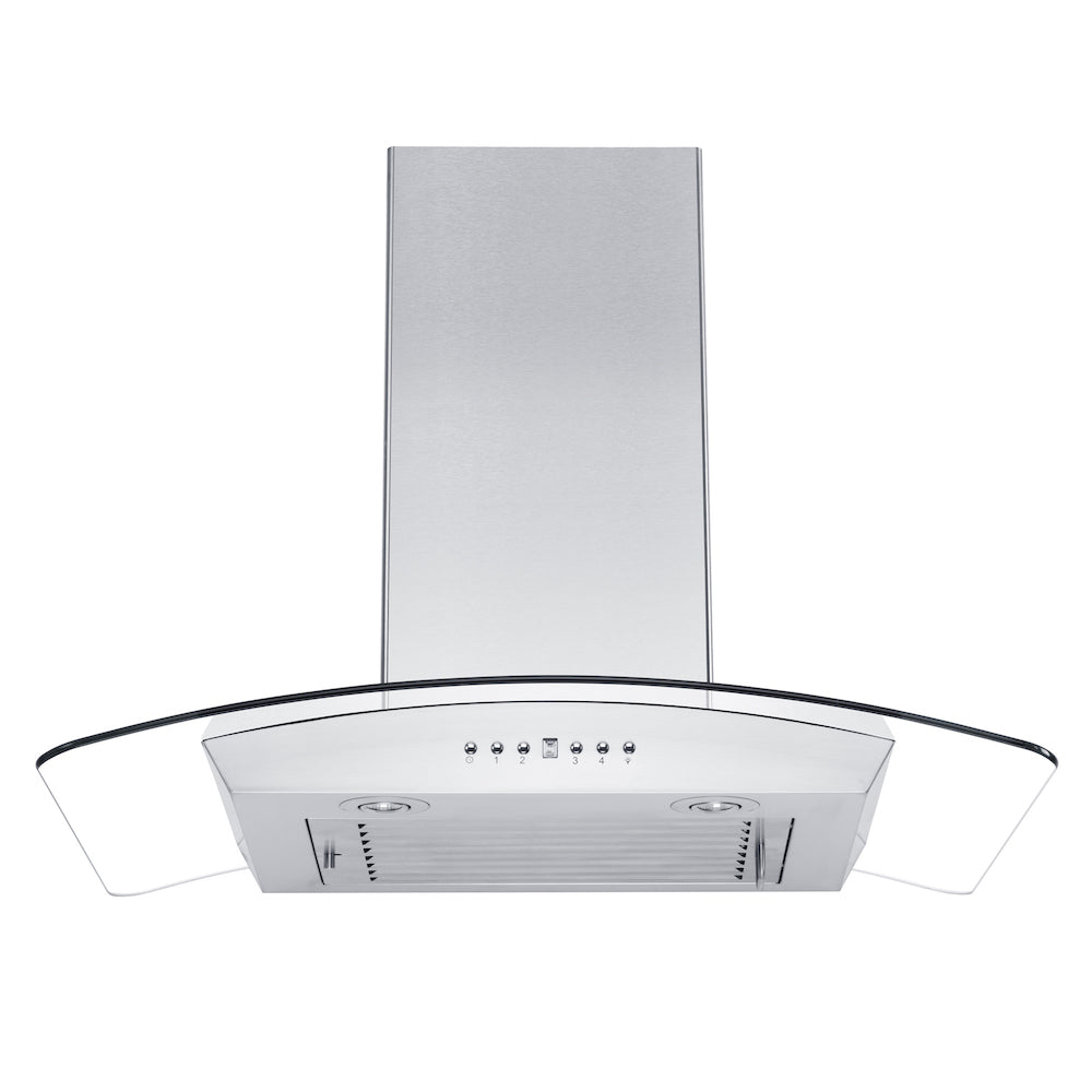 ZLINE 36" Convertible Vent Wall Mount Range Hood in Stainless Steel & Glass (KZ-36)