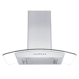 ZLINE 30" Convertible Vent Wall Mount Range Hood in Stainless Steel & Glass (KZ-30)