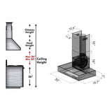 ZLINE 30 in. Professional Wall Mount Range Hood In Stainless Steel With Crown Molding (KECOMCRN-30)