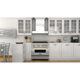 ZLINE 30 in. Professional Wall Mount Range Hood In Stainless Steel With Crown Molding (KECOMCRN-30)