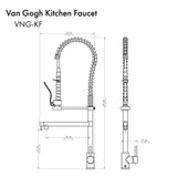 ZLINE Van Gogh Kitchen Faucet in Brushed Nickel (VNG-KF-BN)