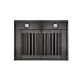ZLINE 24" Convertible Wall Mount Range Hood in Black Stainless Steel with Set of 2 Charcoal Filters, LED lighting and Dishwasher-Safe Baffle Filters (BSKBN-CF-24)