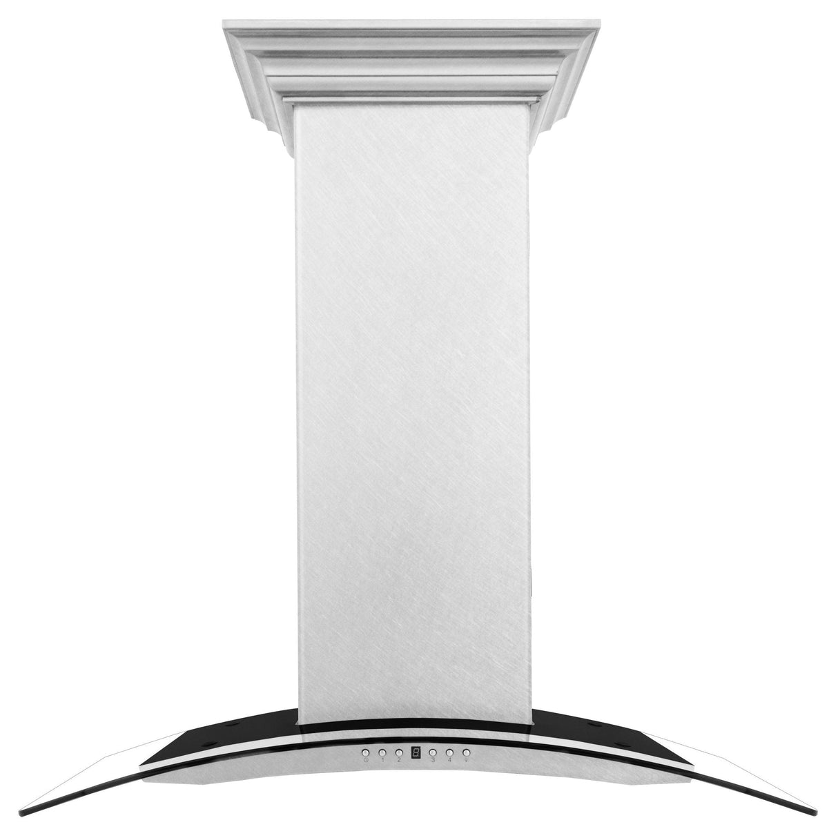 ZLINE 48 in. Convertible Vent Wall Mount Range Hood in Satin Stainless Steel and Glass (8KN4S-48)
