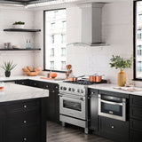 ZLINE 48 in. Convertible Vent Wall Mount Range Hood in Satin Stainless Steel and Glass (8KN4S-48)