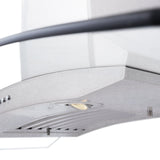 ZLINE 48 in. Convertible Vent Wall Mount Range Hood in Satin Stainless Steel and Glass (8KN4S-48)