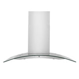 ZLINE 48" Convertible Vent Convertible Vent Wall Mount Range Hood in Stainless Steel & Glass (KN4-48)