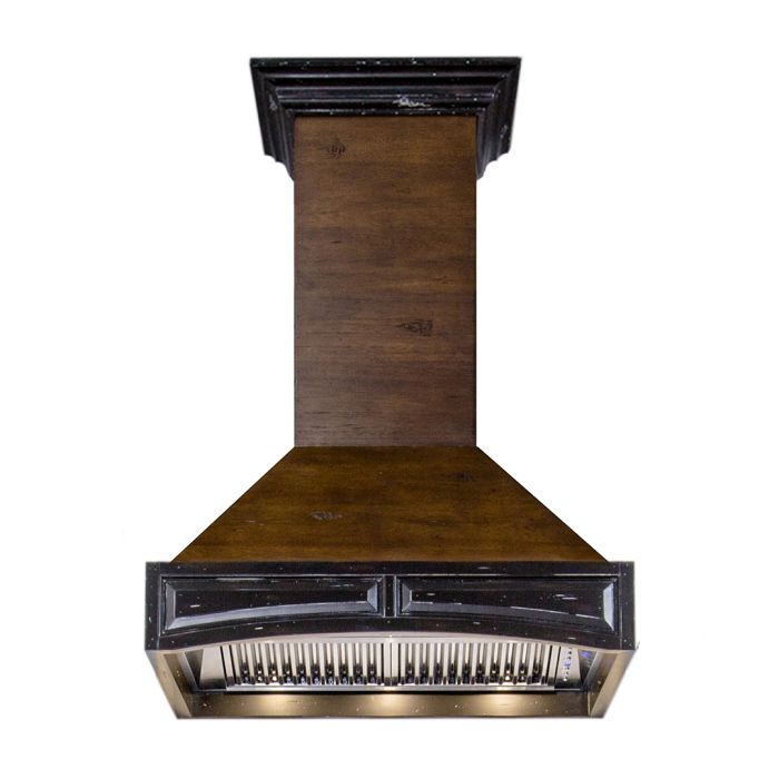 ZLINE 42 in. Wooden Wall Mount Range Hood in Antigua and Walnut - Includes Motor (ZLINE 42 in. Wooden Wall Mount Range Hood in Antigua and Walnut - Includes Motor)