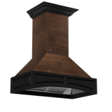 ZLINE 42 in. Wooden Wall Mount Range Hood in Antigua and Walnut - Includes Remote Motor (321AR-RD-42)
