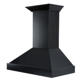 ZLINE 36 Inch Ducted Wooden Wall Mount Range Hood in Black with Remote Motor (KBCC-RD)