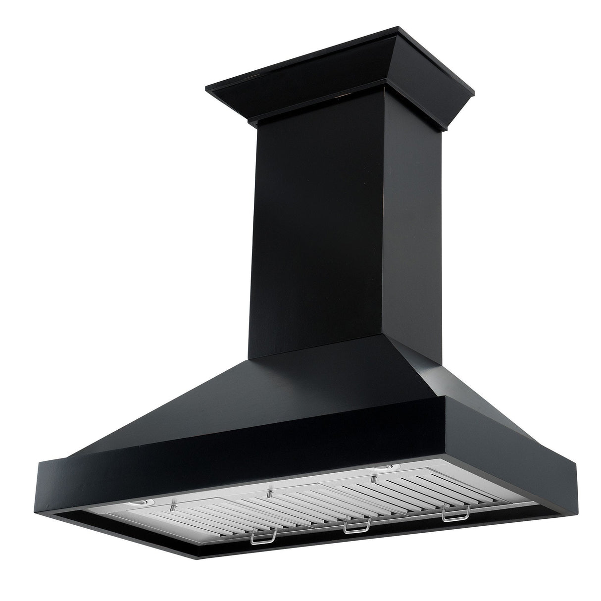 ZLINE 36 Inch Ducted Wooden Wall Mount Range Hood in Black with Remote Motor (KBCC-RD)