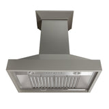 ZLINE 42 in. Ducted Wooden Wall Mount Range Hood in Gray (KBUU-42)