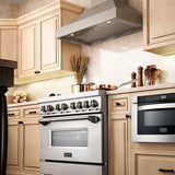 ZLINE 42 in. Ducted Wooden Wall Mount Range Hood in Gray (KBUU-42)