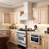 ZLINE 36 in. Ducted Wooden Wall Mount Range Hood with Single Remote Blower in Cottage White (321TT-RS-30-400)