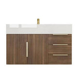 Blossom Floating / Wall Mounted Bathroom Vanity With Acrylic Sink Top & Aluminum Alloy Frame