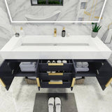 Blossom Floating / Wall Mounted Bathroom Vanity With Acrylic Sink Top & Aluminum Alloy Frame