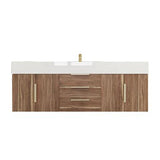 Blossom Floating / Wall Mounted Bathroom Vanity With Acrylic Sink Top & Aluminum Alloy Frame