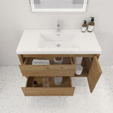 Jade Wall Mounted Bathroom Vanity with Reinforced Acrylic Sink