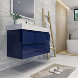 Fusion Floating / Wall Mounted Bathroom Vanity with Acrylic Sink