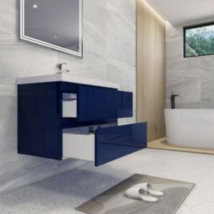 Brooklyn Floating / Wall Mounted Bathroom Vanity With Acrylic Sink