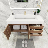 Blossom Floating / Wall Mounted Bathroom Vanity With Acrylic Sink Top & Aluminum Alloy Frame