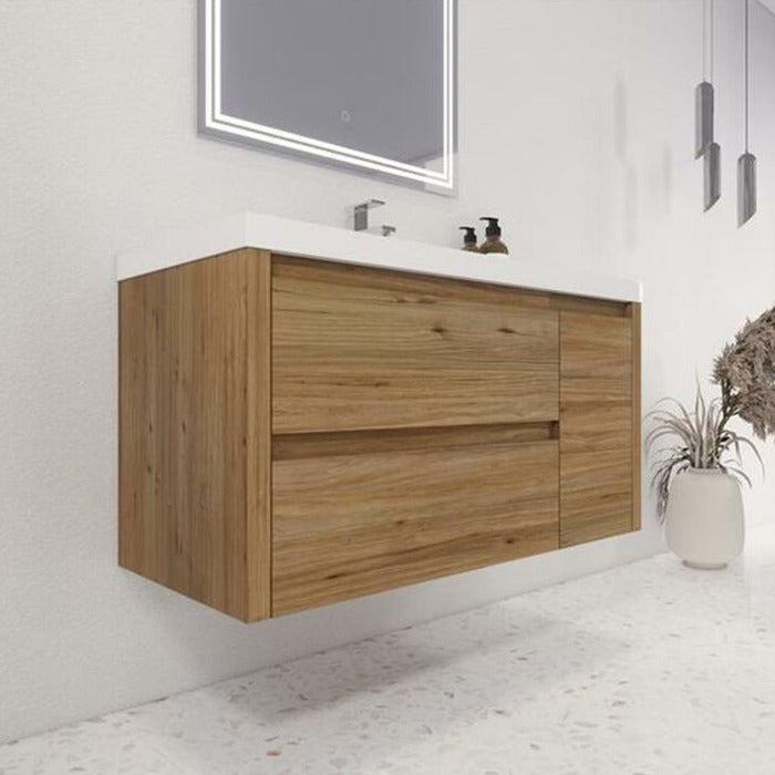 Jade Wall Mounted Bathroom Vanity with Reinforced Acrylic Sink