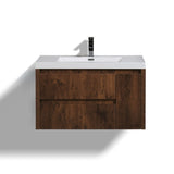 Jade Wall Mounted Bathroom Vanity with Reinforced Acrylic Sink