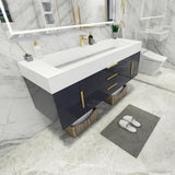 Blossom Floating / Wall Mounted Bathroom Vanity With Acrylic Sink Top & Aluminum Alloy Frame