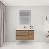 Jade Wall Mounted Bathroom Vanity with Reinforced Acrylic Sink