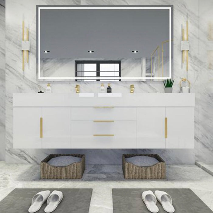 Blossom Floating / Wall Mounted Bathroom Vanity With Acrylic Sink Top & Aluminum Alloy Frame