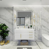 Blossom Floating / Wall Mounted Bathroom Vanity With Acrylic Sink Top & Aluminum Alloy Frame