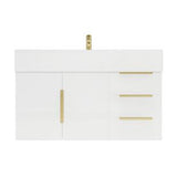 Blossom Floating / Wall Mounted Bathroom Vanity With Acrylic Sink Top & Aluminum Alloy Frame