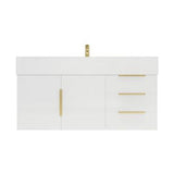 Blossom Floating / Wall Mounted Bathroom Vanity With Acrylic Sink Top & Aluminum Alloy Frame