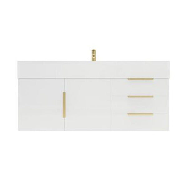 Blossom Floating / Wall Mounted Bathroom Vanity With Acrylic Sink Top & Aluminum Alloy Frame