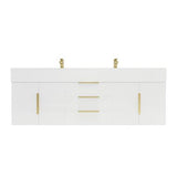 Blossom Floating / Wall Mounted Bathroom Vanity With Acrylic Sink Top & Aluminum Alloy Frame