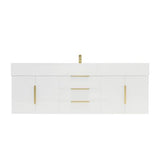 Blossom Floating / Wall Mounted Bathroom Vanity With Acrylic Sink Top & Aluminum Alloy Frame