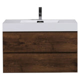 Fusion Floating / Wall Mounted Bathroom Vanity with Acrylic Sink