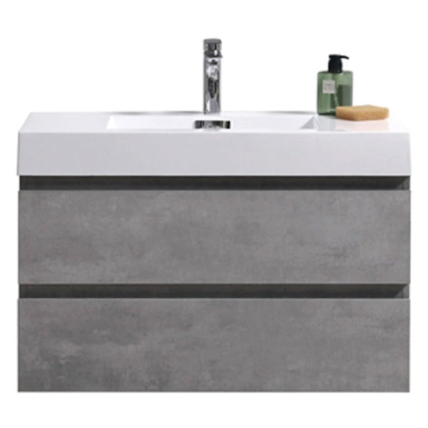 Fusion Floating / Wall Mounted Bathroom Vanity with Acrylic Sink