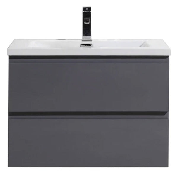 Fusion Floating / Wall Mounted Bathroom Vanity with Acrylic Sink