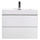 Fusion Floating / Wall Mounted Bathroom Vanity with Acrylic Sink